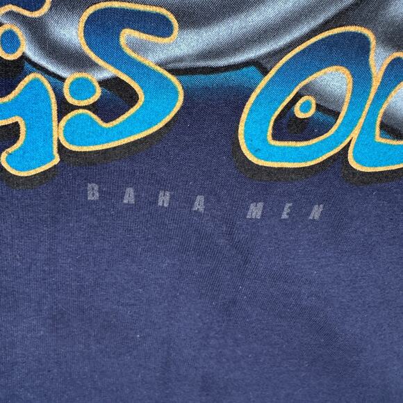 Vintage Baha Men Who Let the Dogs Out Rap Tee T-Shirt Men's XL Navy Blue 90s - Picture 4 of 9